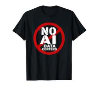 No AI Data Centers - Simple Minimal Spray Paint Style Text Maglietta