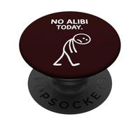No Alibi Today Omicidio Mistero Cena Detective Night Party PopSockets PopGrip Adesivo