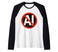 No all'opposizione dell'avversario dell'intelligenza Artificiale Anti intelligenza Artificiale Maglia con Maniche Raglan