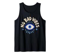 No Bad Vibes Evil Eye Retro Boho Spirituale Positivo Canotta