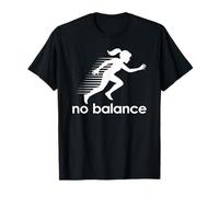 No Balance - Divertente Sneaker Pun Graphic Girl Falling Maglietta