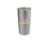 No Baseball No Life Funny Baseball Bicchiere termico in acciaio inox doppia parete