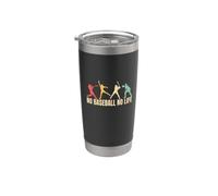 No Baseball No Life Funny Baseball Bicchiere termico in acciaio inox doppia parete