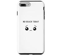 No Beach Today - Minimalista Sad Face Vacation Amante Custodia per iPhone 7 Plus/8 Plus