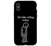 No Bike Riding Today Funny Triste Stick Figure Custodia per iPhone X/XS