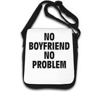 No Boyfriend No Problem Borsa a tracolla Bianco