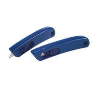 No Brand - 1659 - Cutter monouso detectabile - con lama retraibile - 11 x 2,5 cm - PP - blu - 97769 - Conf. da 1 Pz. - 1659