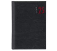 No Brand - 9111XMT14 - Agenda giornaliera 2026 - copertina in carta imbottita - 17 x 24 cm - nero - 98530 - Conf. da 1 Pz. - 9111XMT14
