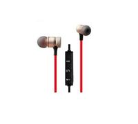 NO BRAND AURICOLARI CUFFIA SOUND STEREO WIRELESS SPORTS CON MICROFONO E CONTROLLI - ROSSO/BIANCO
