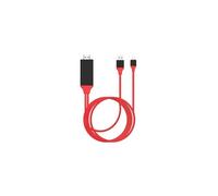 NO BRAND CAVO HDTV ADATTATORE VIDEO UNIVERSALE 3IN1 IPHONE ANDROID TYPE-C LIGHTNING MICRO USB A HDMI - 1MT