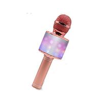 No/Brand Microfono Bluetooth senza fili con luce a LED, lettore da studio Registratore di canto Karaoke portatile Microfono per feste a casa Altoparlante per Sarmtphone/PC/iPad/fotocamera