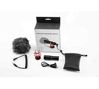 No/Brand Microfono per fotocamera, microfono video, kit microfono da intervista con mini treppiede antiurto, adatto per registrazione video, smartphone, videocamere e PC