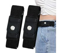 No Buckle Belt Women - 1 Pair Elastic Adjustable Strap | Buckleless Band Men | Invisible Stretch Strap For Casual Work Jeans Pants Dresses Golf Waist Unisex Everyday