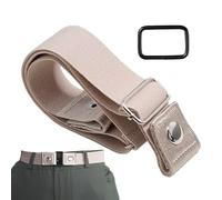 No Buckle Elastic | Adjustable Elastic Invisible Comfortable Unisex - Men Jeans Pants Loops, Ensures Secure Pant Support Without EMom Wife Daughter Girlfriend Dad Grandpa Husband, Color crema