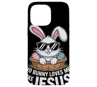 No Bunny Loves Me Like Jesus Coniglietto Pasquale Fede Custodia per iPhone 14 Pro Max