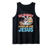 No Bunny Loves Me Like Jesus Easter Christian Boys Kids Men Canotta