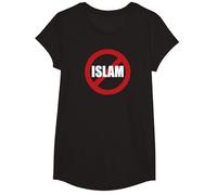 No Camicia Islam Maglietta, Ragazze, Nero, XS