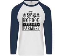 No Cibo Senza Agricoltori Agricoltura Uomo L/S Baseball T-Shirt