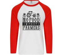 No Cibo Senza Agricoltori Agricoltura Uomo L/S Baseball T-Shirt