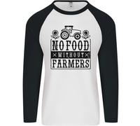 No Cibo Senza Agricoltori Agricoltura Uomo L/S Baseball T-Shirt