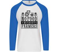 No Cibo Senza Agricoltori Agricoltura Uomo L/S Baseball T-Shirt