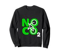 No CO2 Ecology Citazione Think Green Eco Biker Save The Planet Felpa