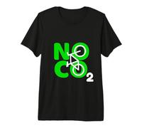 No CO2 Ecology Citazione Think Green Eco Biker Save The Planet Maglietta Premium