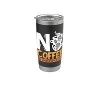 No Coffee No Antico Archeologo Coffee Lover Antropologia Bicchiere termico in acciaio inox doppia parete