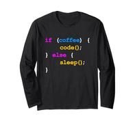 No Coffee No Code Sviluppatore Informatico Programmatore Maglia a Manica