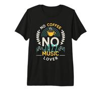 No Coffee No Jazz e Blues Amante del caffè Jazz Music Lover Maglietta Premium