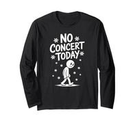 No Concert Today Funny Triste Stick Figure Music Lover Sarcasmo Maglia a Manica