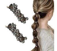 No Damage Soft Elastic Spiral Hair Ties, No Crease Ponytail for Women Girl (Black)