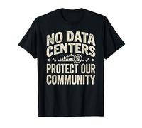 No Data Centers Protect Our Community Retro Maglietta