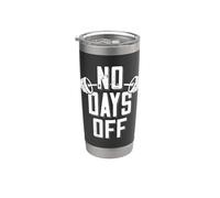 No Days Off Bodybuilder - Manubri lunghi per bodybuilding Bicchiere termico in acciaio inox doppia parete