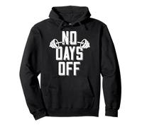 No Days off Bodybuilder - Manubri Lunghi per Bodybuilding Felpa con Cappuccio