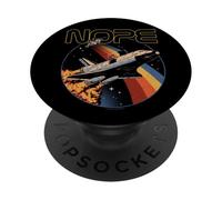 No, divertente missione spaziale astronauta, razzo, scienza, luna PopSockets PopGrip Adesivo