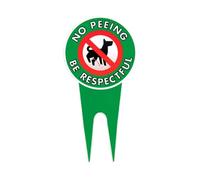 No Dog Pee Sign - Durable Yard Warning Display with Metal H-Stakes
