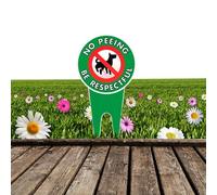 No Dog Pee Sign - Segno da giardino con inserti in metallo, impedisce ai cani di pipì sul | Si prega di essere un segno rispettoso senza cacca o segno di pipì per la ja