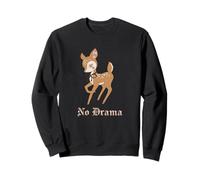 No Drama Baby Deer Vintage Gothic Felpa
