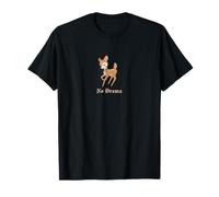 No Drama Baby Deer Vintage Gothic Tiny Print Maglietta