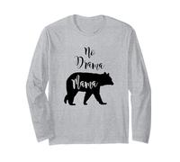 No Drama Bear Mama Fun Mamma Madre Regalo Maglia a Manica