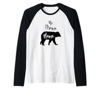 No Drama Bear Mama Fun Mamma Madre Regalo Maglia con Maniche Raglan