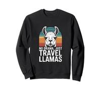 No Drama Just Llamas Retro Felpa