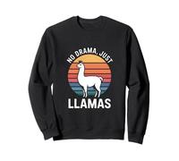 No Drama Just Llamas Retro Felpa