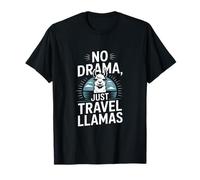 No Drama Just Llamas Retro Maglietta