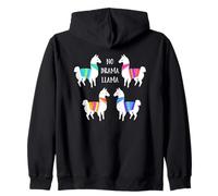 No Drama Llama colorato Boho Felpa con Cappuccio
