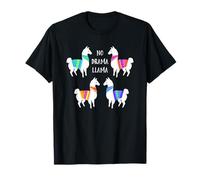 No Drama Llama colorato Boho Maglietta