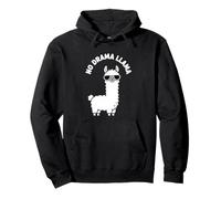No Drama Llama Funny Chill Introverso Graphic Design Felpa con Cappuccio