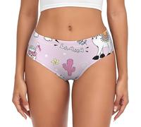 No Drama Llama No Show - Slip da donna senza cuciture da donna, nero/bianco, XXL