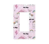 No Drama Llama Wall Plate Covers, 1- Gang Piastre da parete senza viti Dimensioni standard 11,7 x 7,1 cm, copertura decorativa per interruttore della luce, in policarbonato termoplastico